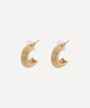 18ct Gold-Plated Polished Half Hoop Earrings