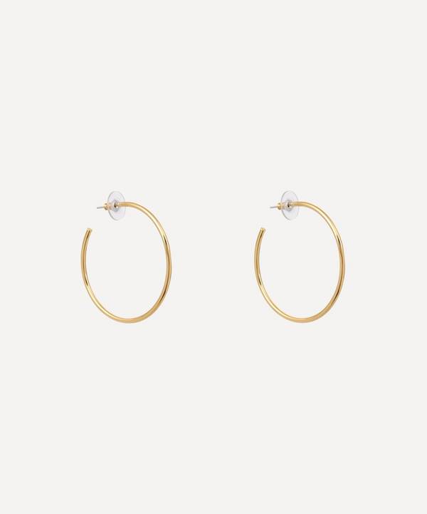 Kenneth Jay Lane - 22ct Gold-Plated Large Polished Wire Hoop Earrings image number 0