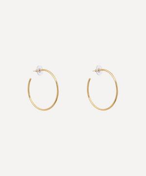 22ct Gold-Plated Large Polished Wire Hoop Earrings