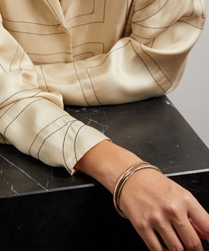 Kenneth Jay Lane - 18ct Gold-Plated Interlocking Bangle Set Bracelet image number 1