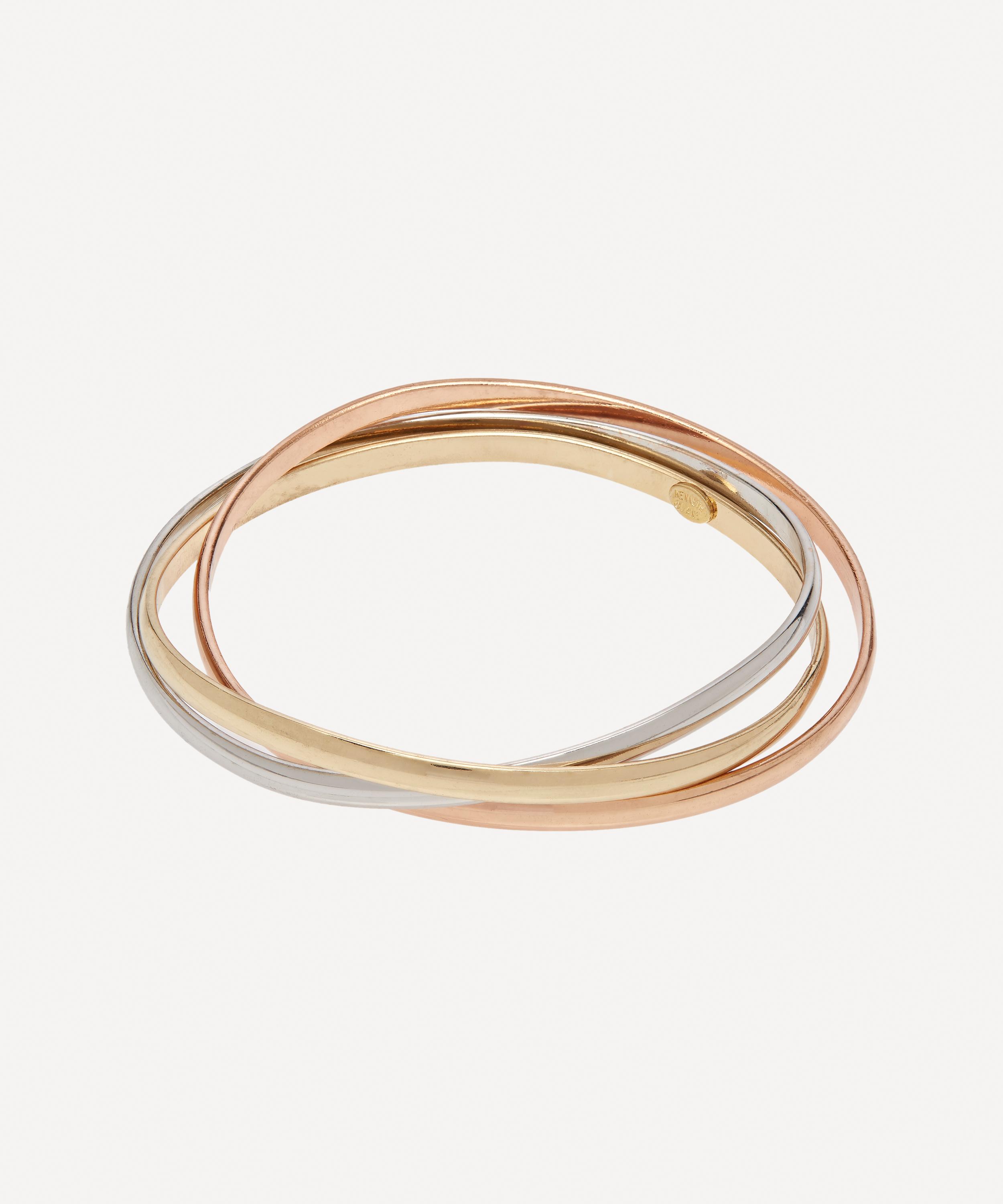 Kenneth Jay Lane - 18ct Gold-Plated Interlocking Bangle Set Bracelet image number 2