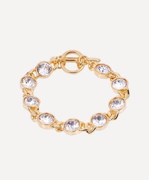 22ct Gold-Plated Crystal Drop Chain Bracelet