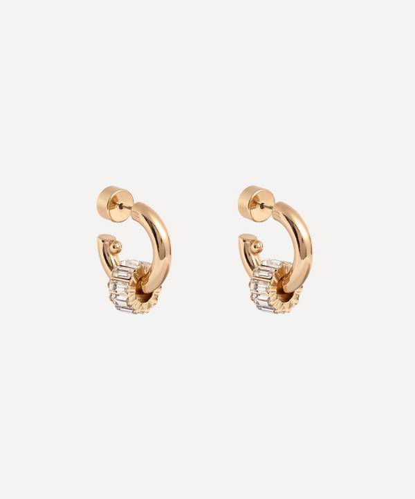 Kenneth Jay Lane - 14ct Gold-Plated Baguette Hoop Earrings image number 0