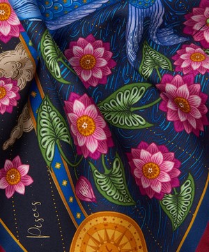Liberty - Pisces 45 x 45cm Silk Twill Scarf image number 4