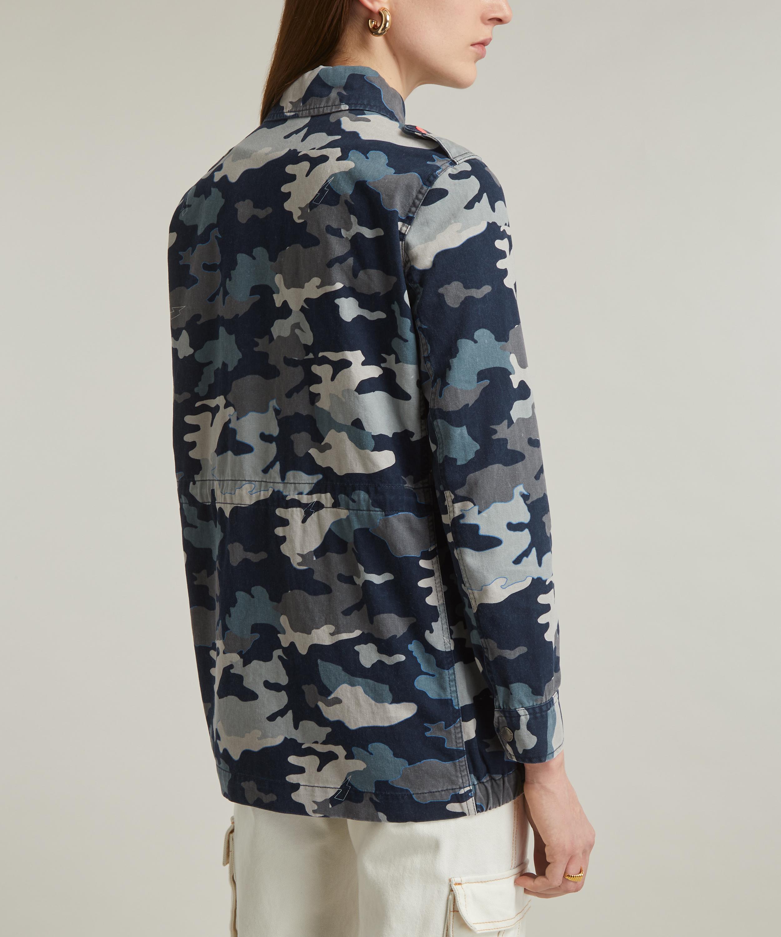 Oversized Camo Print Utility Jacket