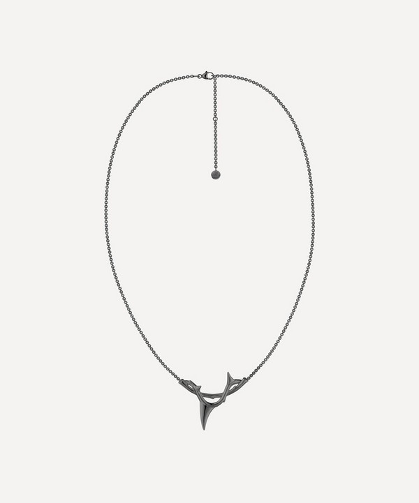 Shaun Leane - Black Rhodium-Plated Rose Thorn Branch Pendant Necklace image number null