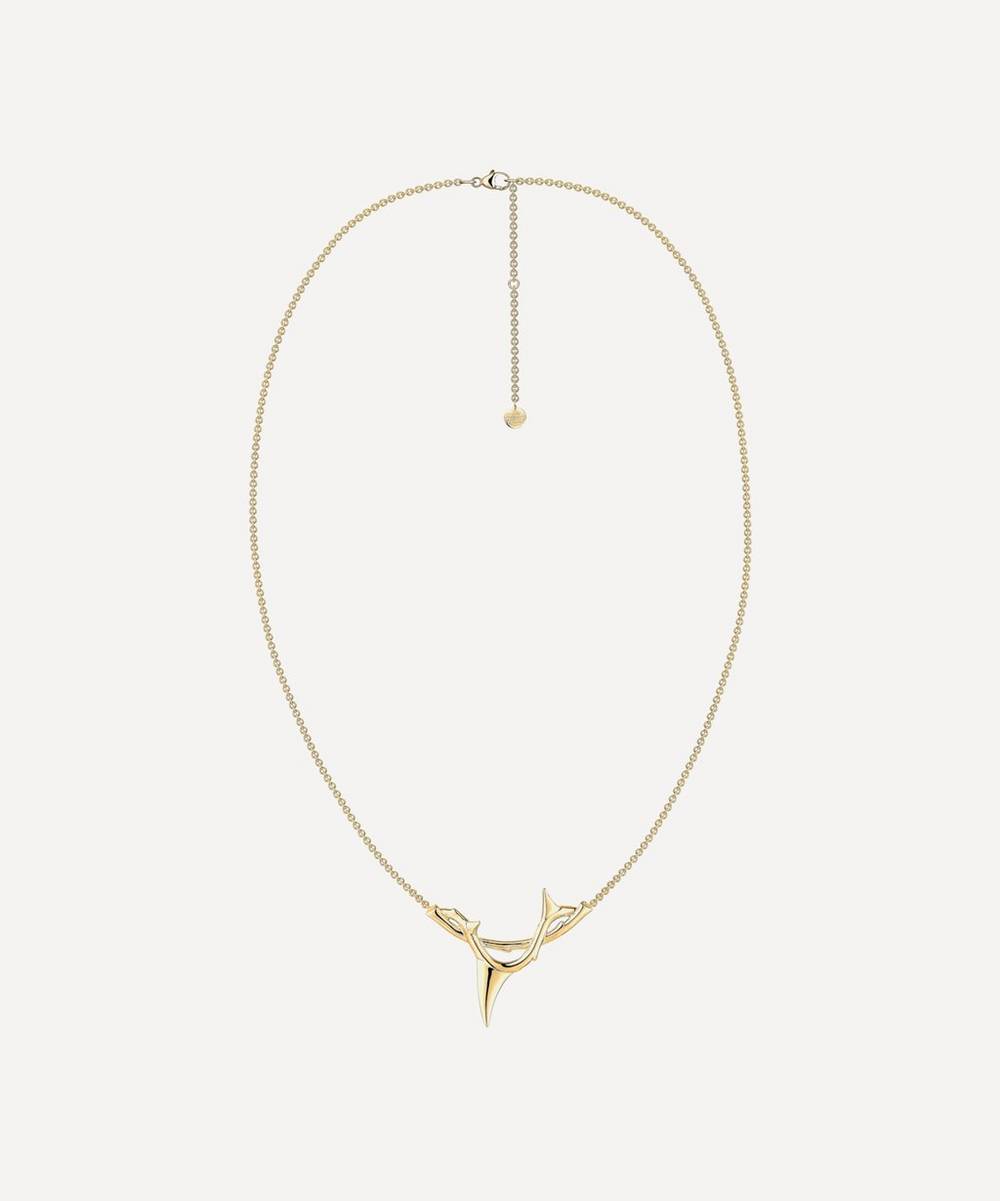 Shaun Leane - Gold Plated Vermeil Silver Rose Thorn Branch Pendant Necklace