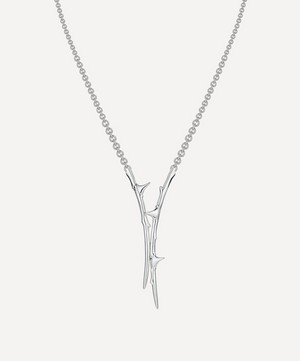 Shaun Leane - Silver Rose Thorn Drop Lariat Necklace image number 0