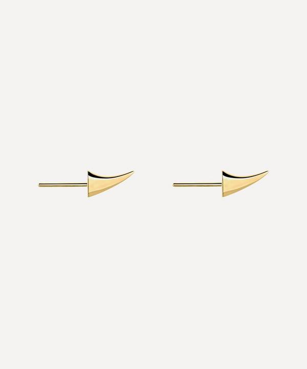 Shaun Leane - Gold Plated Vermeil Silver Rose Thorn Swerve Stud Earrings image number 0