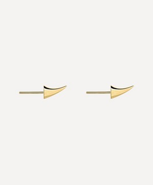 Shaun Leane - Gold Plated Vermeil Silver Rose Thorn Swerve Stud Earrings image number 0