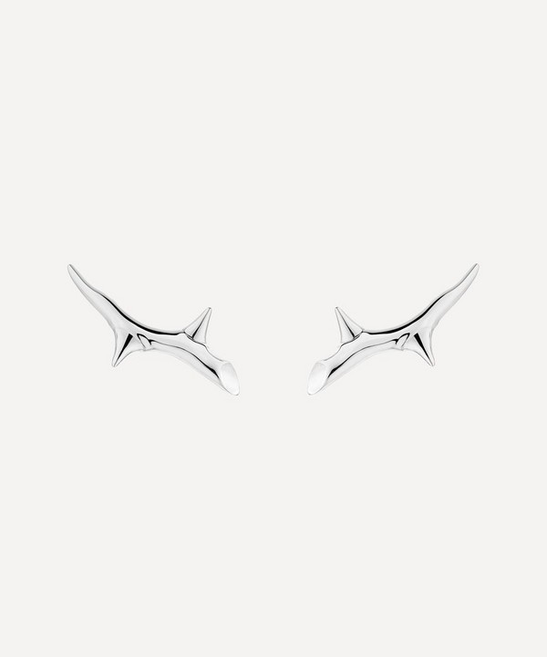 Shaun Leane - Silver Rose Thorn Climber Earrings image number null