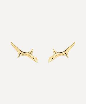 Gold Plated Vermeil Silver Rose Thorn Climber Earrings
