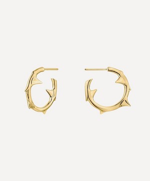 Shaun Leane - Gold Plated Vermeil Silver Rose Thorn Small Hoop Earrings image number 0