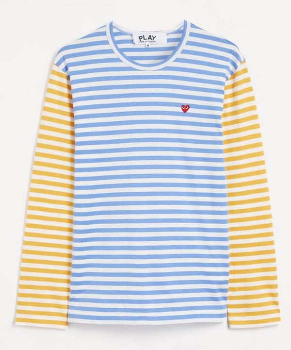 Comme des Garçons Play - Striped Knitted T-Shirt image number 0