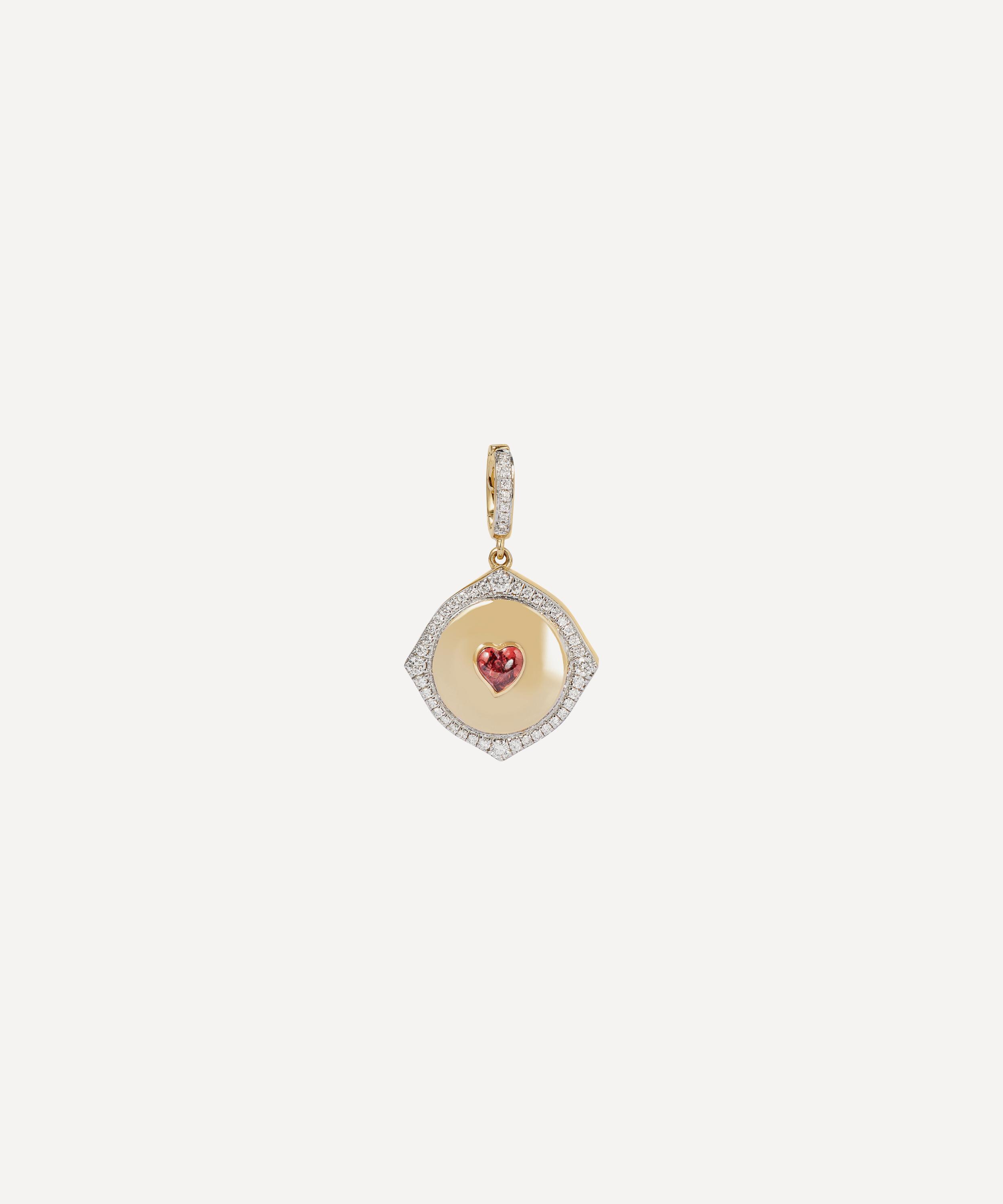 Annoushka - 18ct Gold Lovelocket Garnet Heart Charm Pendant image number 0