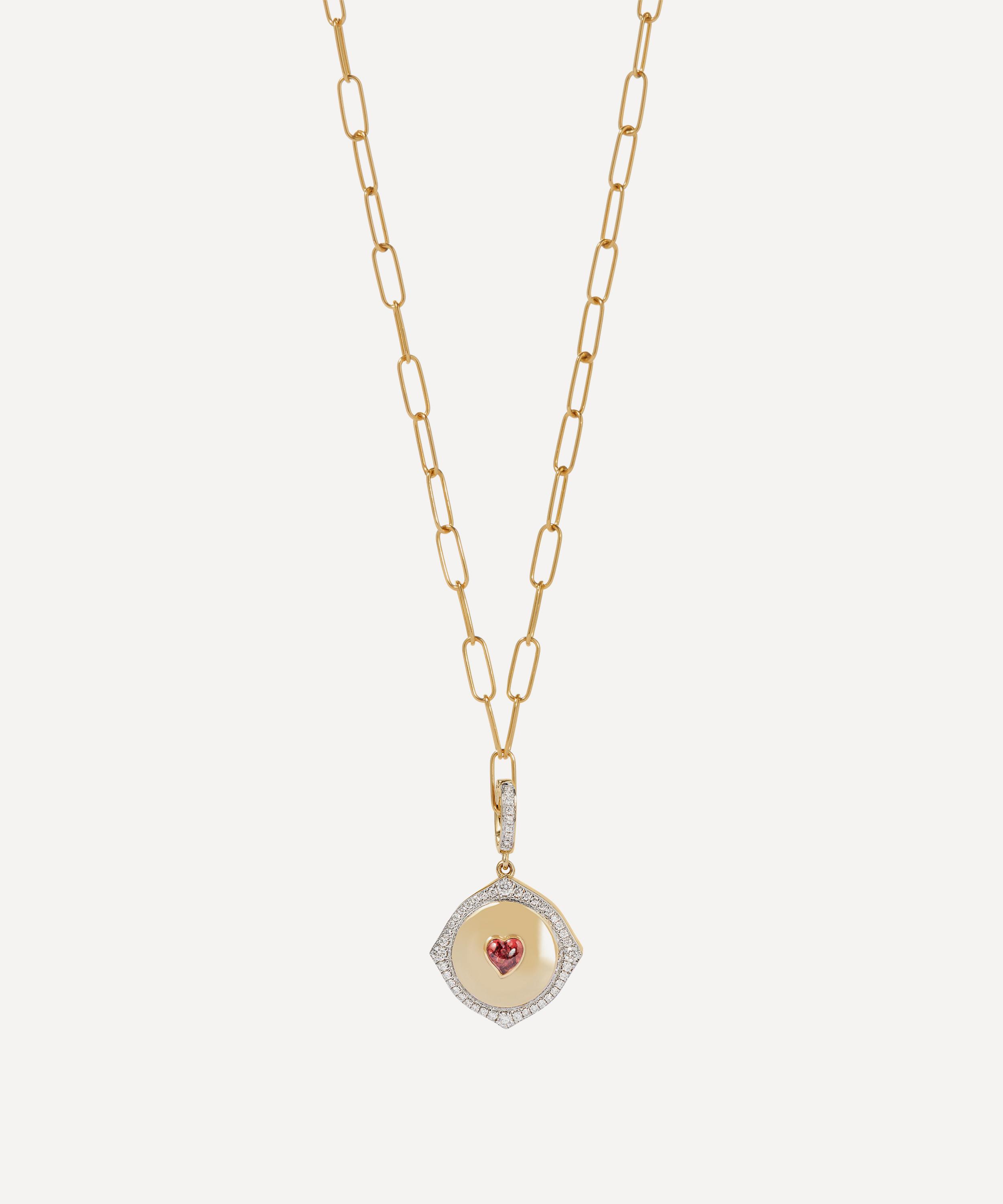 Annoushka - 18ct Gold Lovelocket Garnet Heart Charm Pendant image number 2