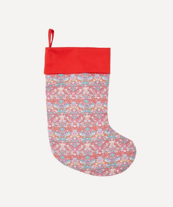 Liberty - Strawberry Thief Red Christmas Stocking image number null