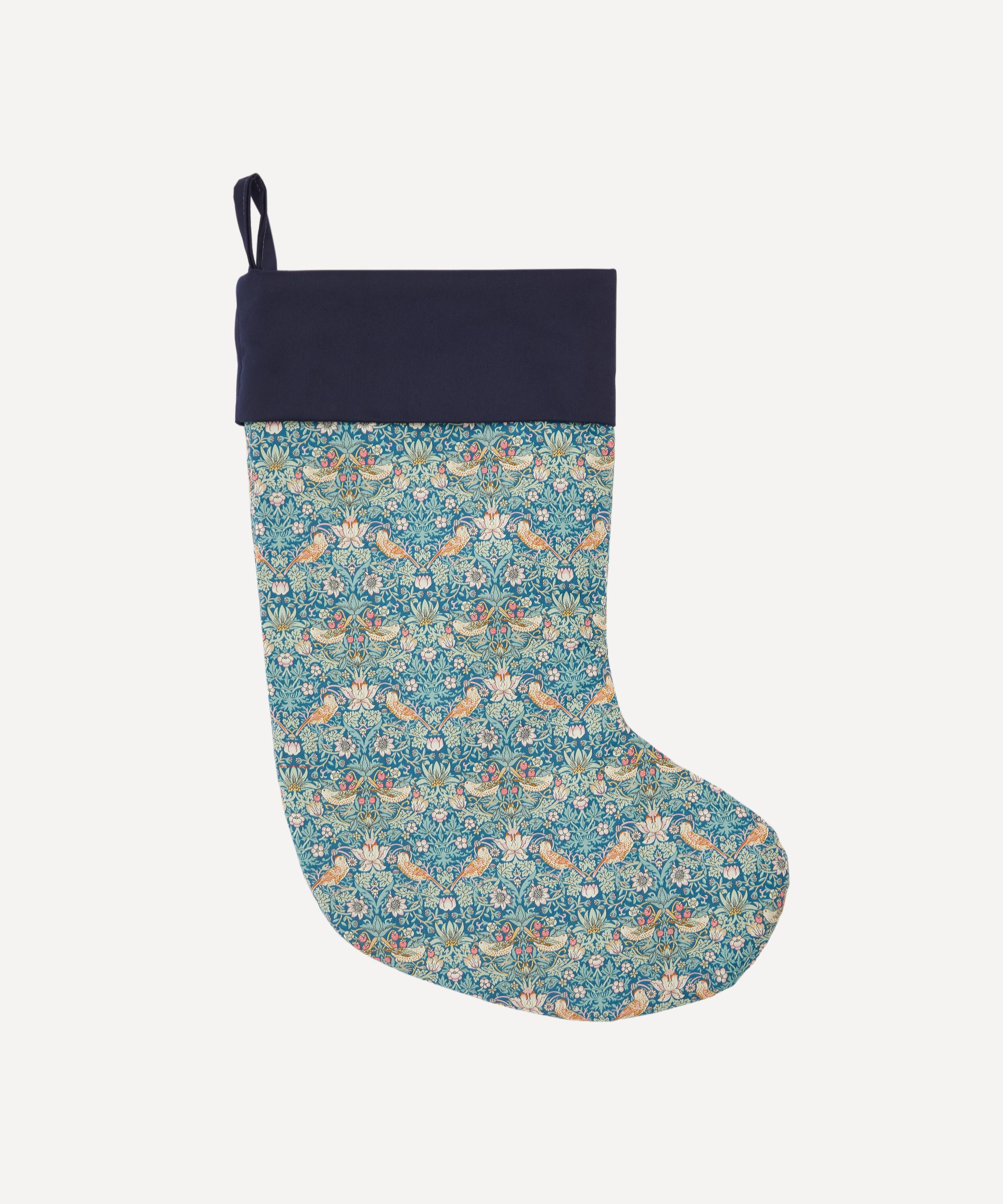 Liberty - Strawberry Thief Blue Christmas Stocking image number 0