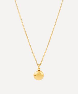 Dinny Hall - Gold Plated Vermeil Silver Button Locket with Heart Charm Necklace image number 0
