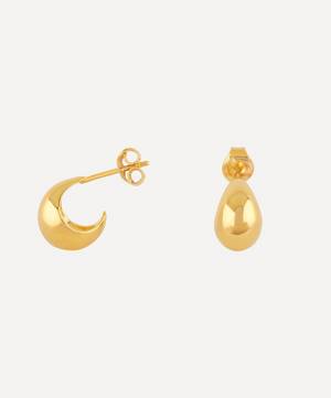 Gold Plated Vermeil Silver Mini Scoop Hoop Earrings