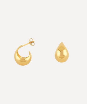 Dinny Hall - Gold Plated Vermeil Silver Small Scoop Hoop Earrings image number 2