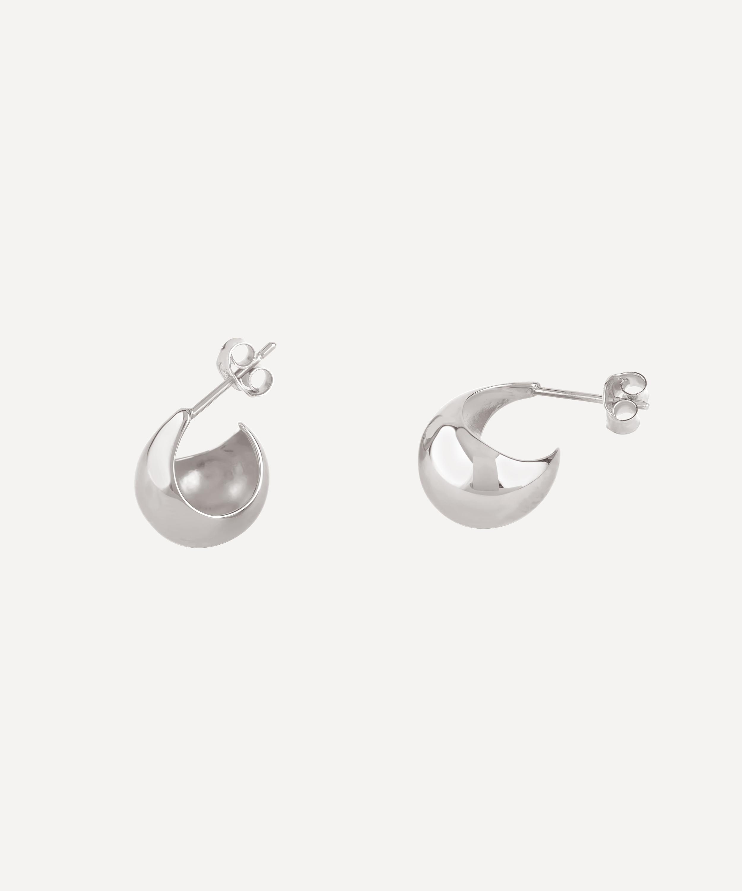 Dinny Hall - Silver Small Scoop Hoop Earrings image number 0