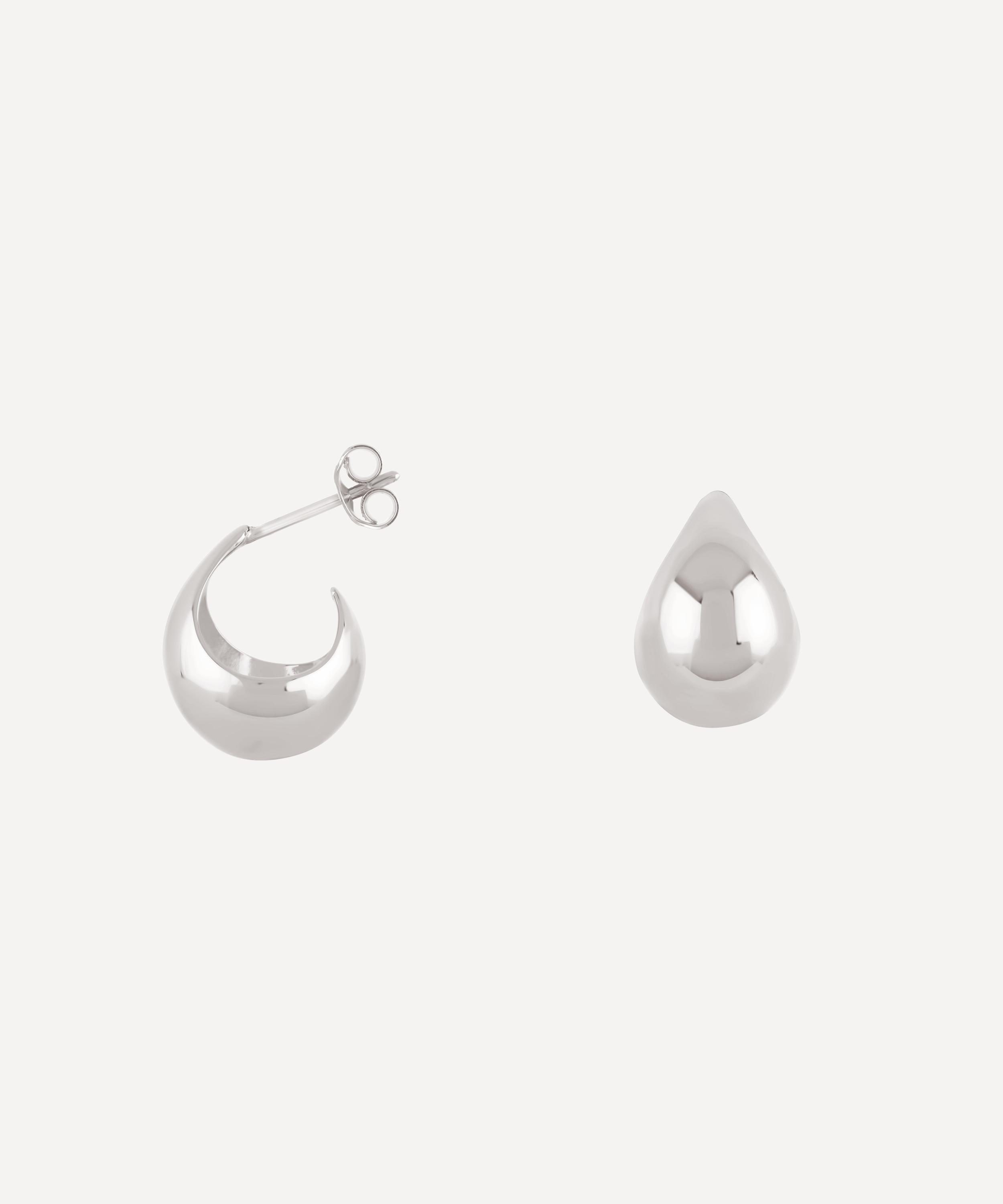 Dinny Hall - Silver Small Scoop Hoop Earrings image number 2