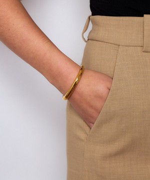 Dinny Hall - Gold Plated Vermeil Silver Scoop Cuff Bracelet image number 1