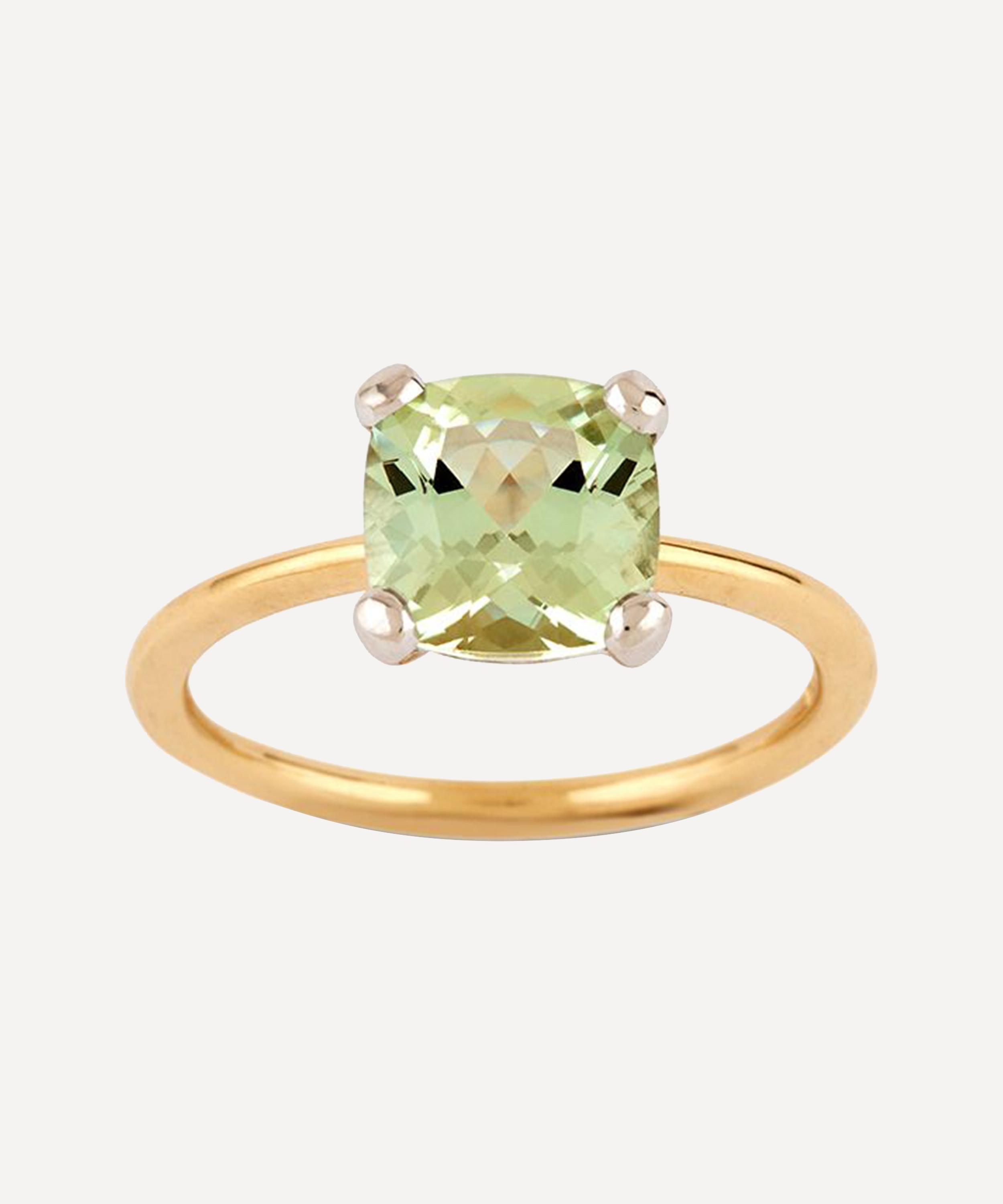 Dinny Hall - 18ct Gold and White Gold Sophie Green Tourmaline Ring image number 0