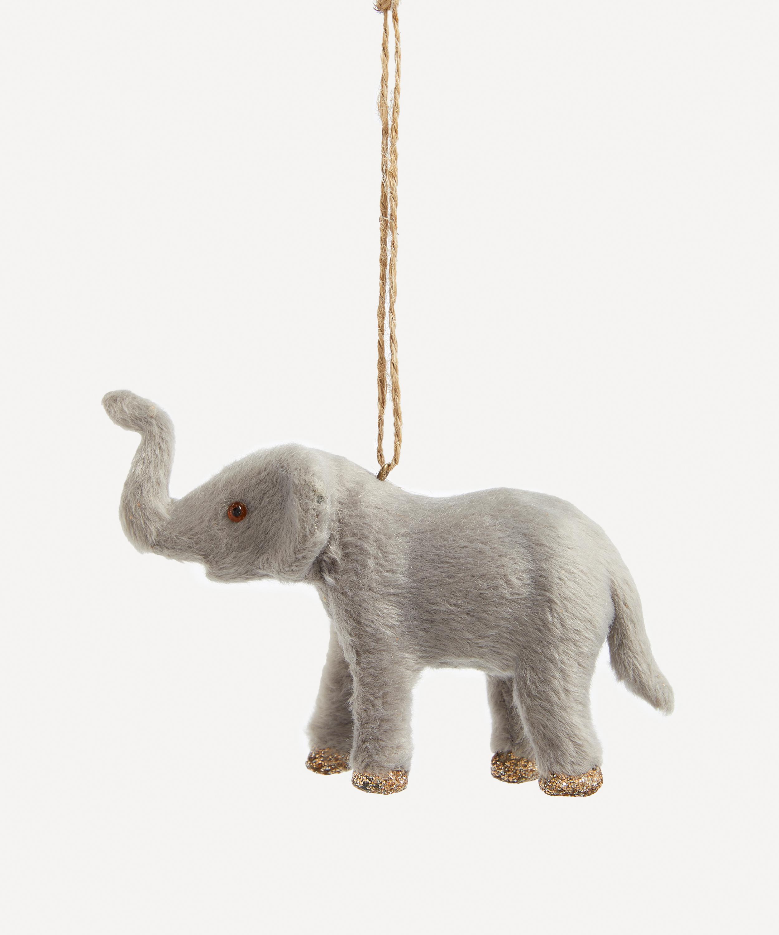 Christmas - Faux Fur Elephant Ornament image number 0