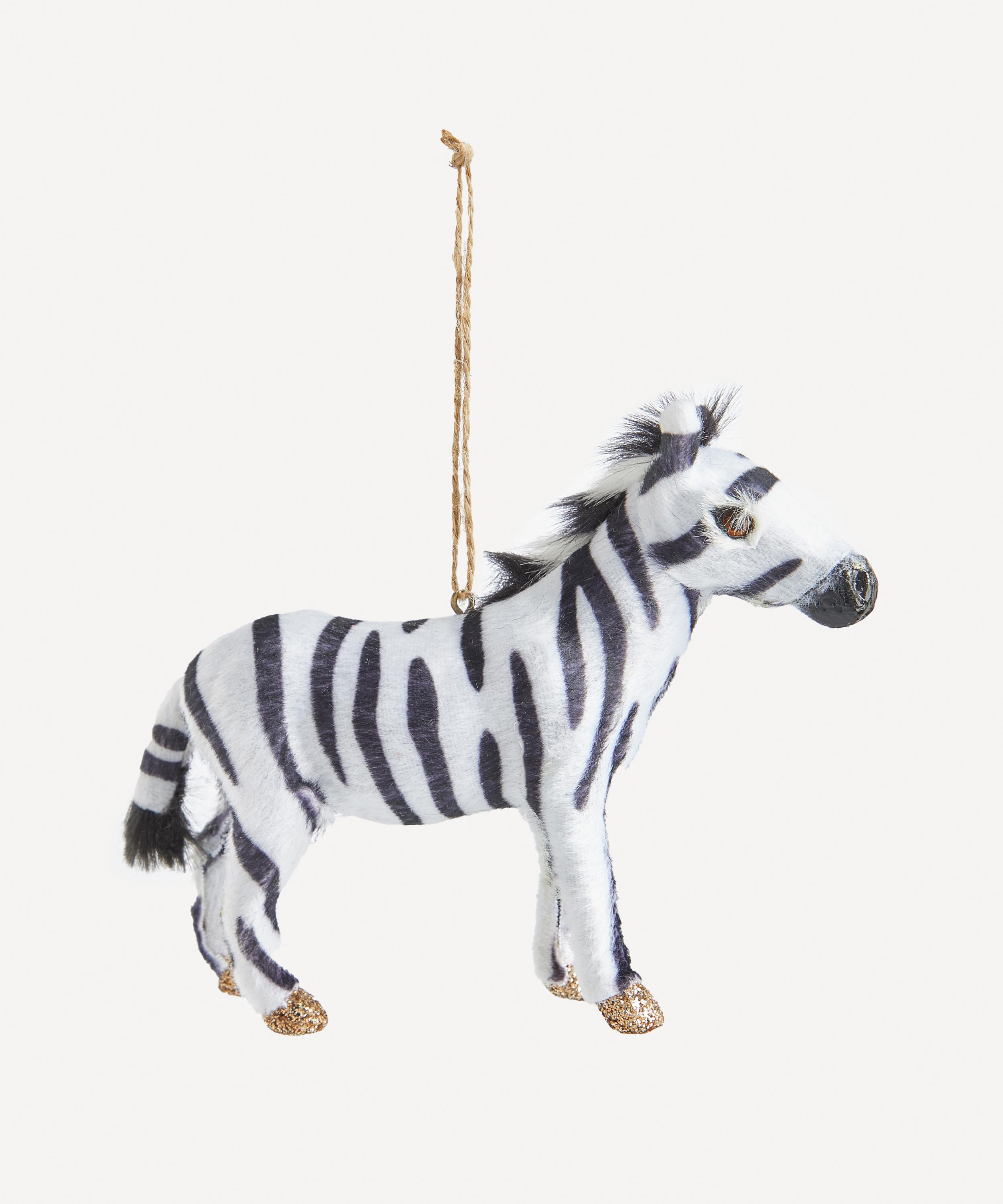 Christmas - Faux Fur Zebra Ornament image number 0