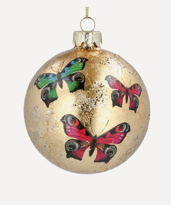 Christmas - Glass Antique Butterfly Bauble image number null