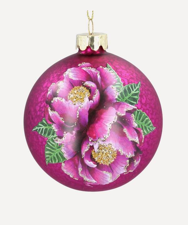 Christmas - Glass Floral Antique Bauble image number 0