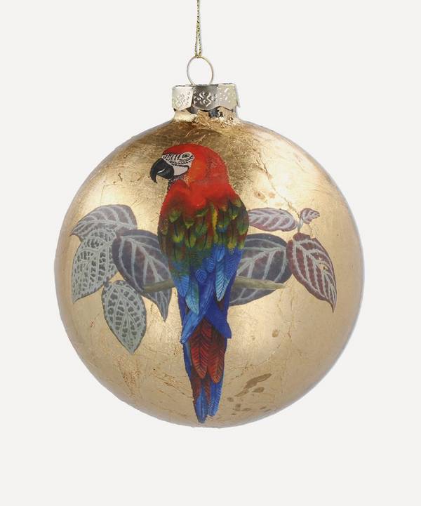 Christmas - Glass Antique Parrot Bauble image number 0