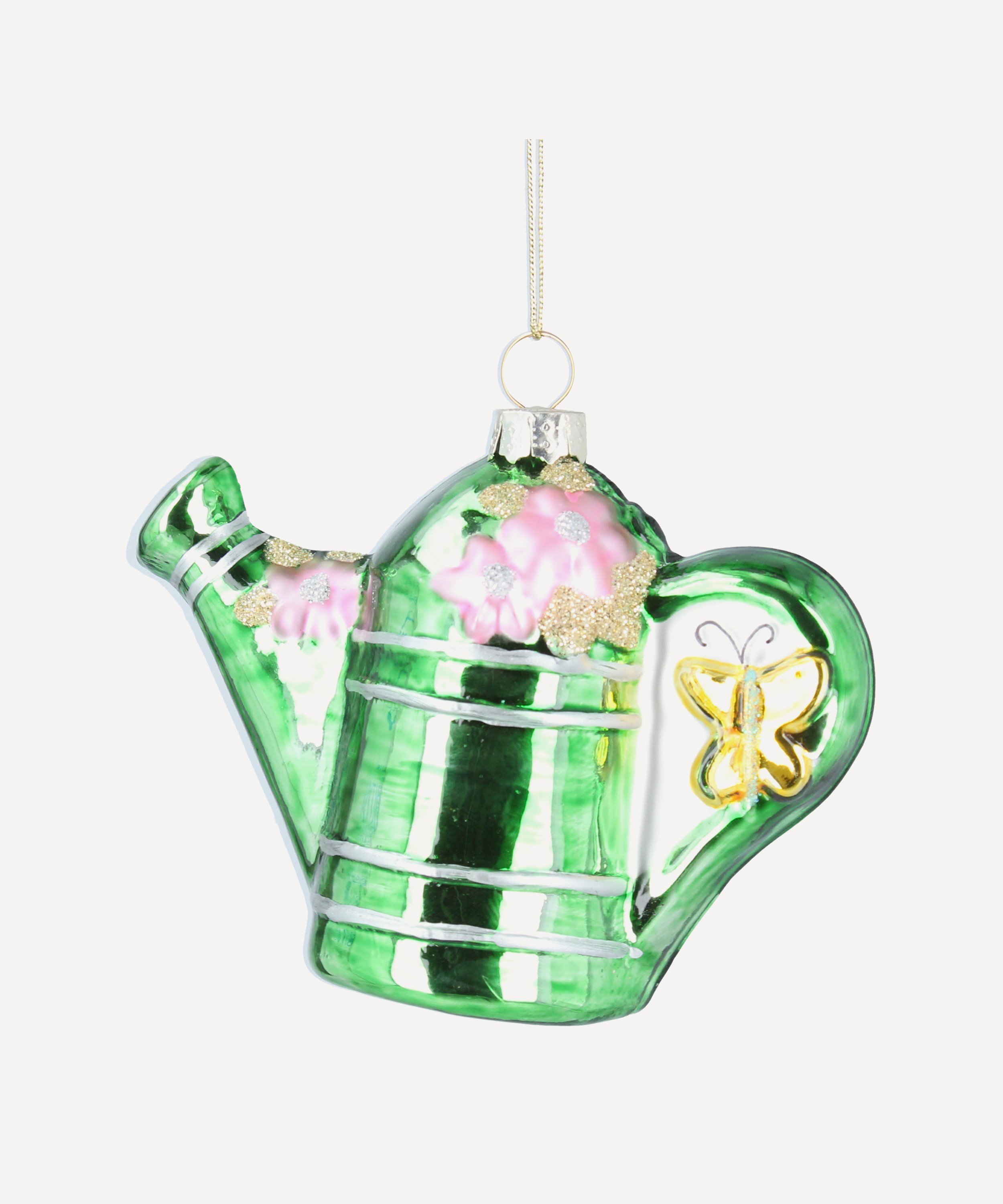 Christmas - Glass Watering Can Ornament image number 0