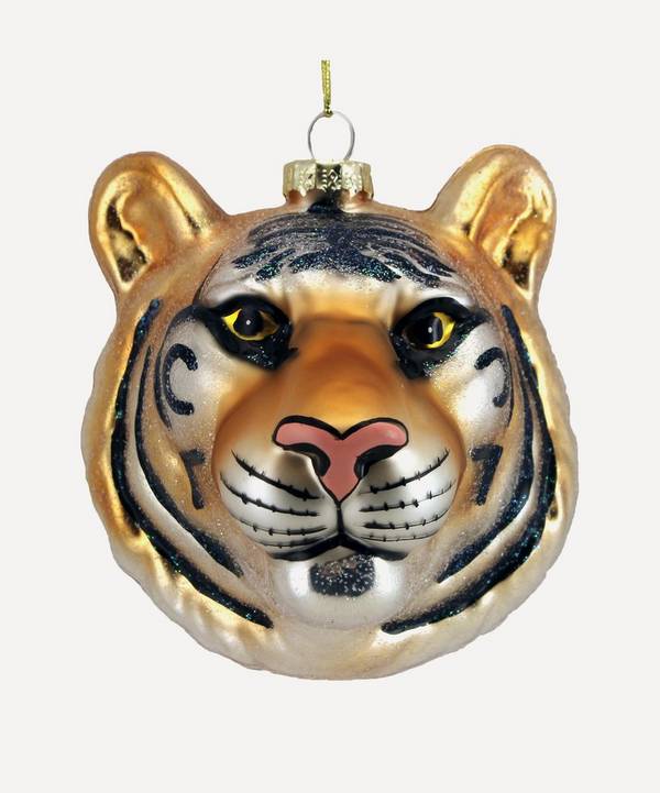 Christmas - Glass Tiger Ornament image number 0
