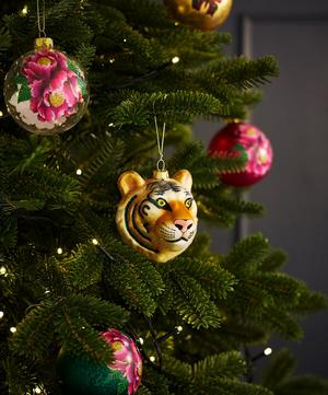 Christmas - Glass Tiger Ornament image number 1