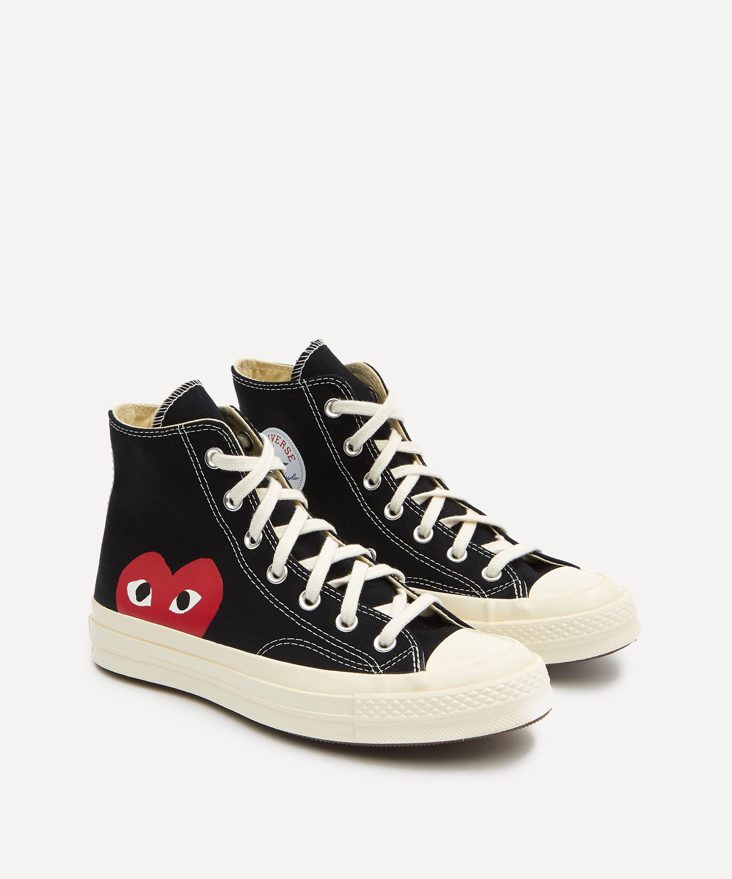 Comme des Garçons Play x Converse 70s Canvas Low-Top Red Sole Trainers ...