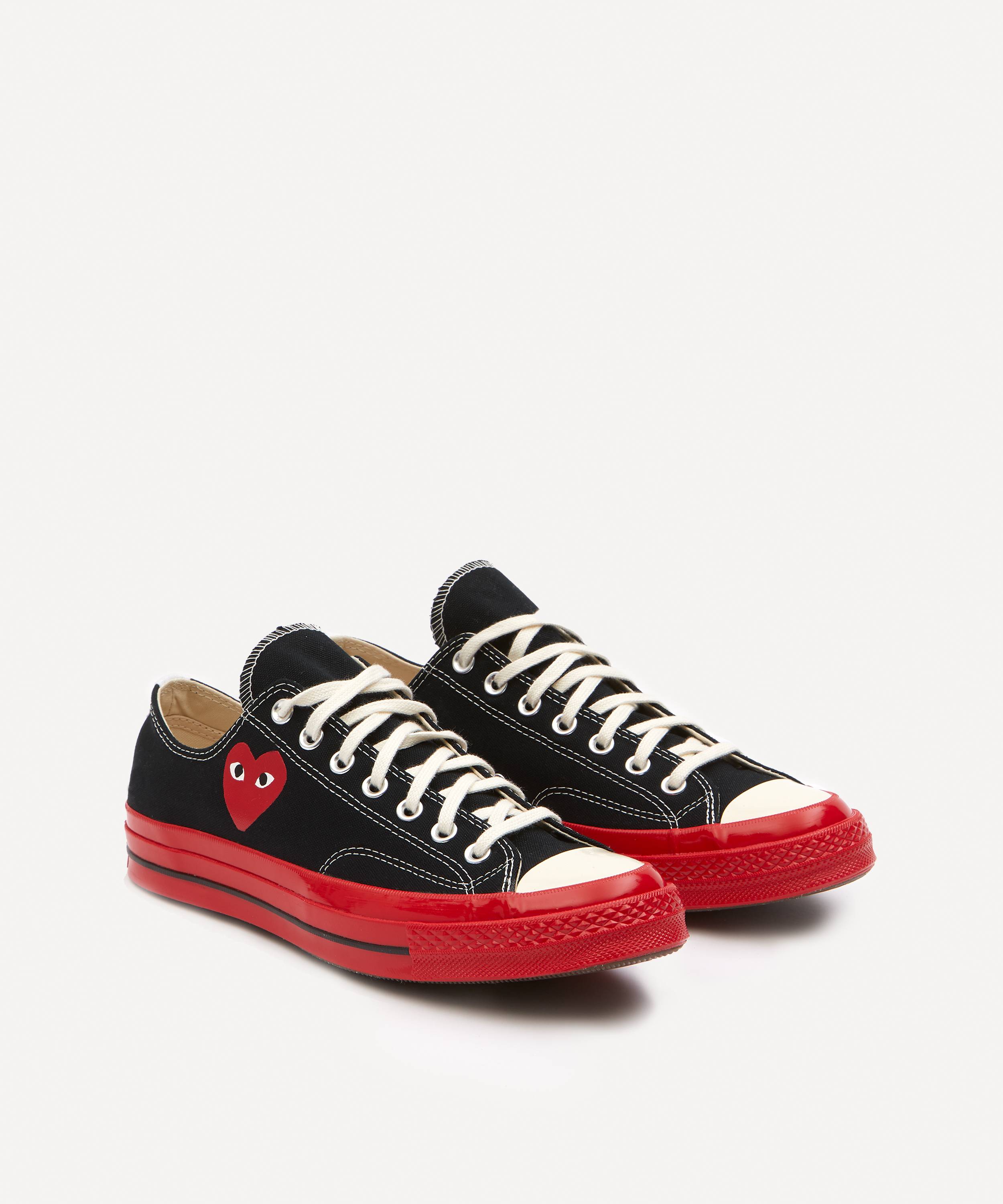 wastafel Grootte . Comme des Garçons Play x Converse 70s Canvas Low-Top Red Sole Trainers |  Liberty