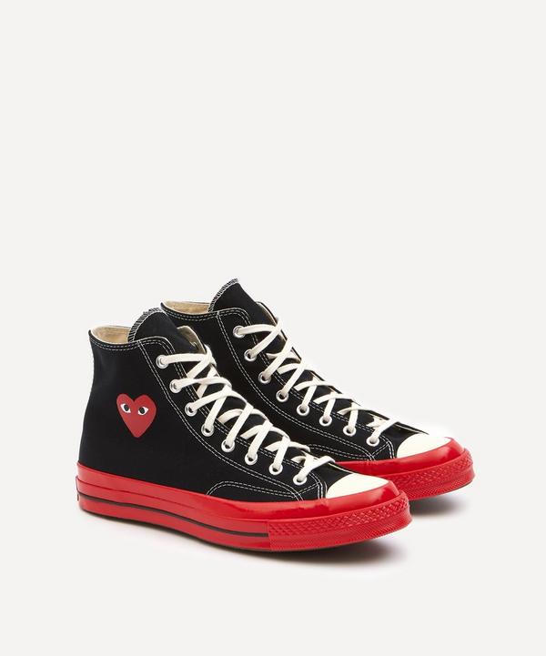 Comme des Garçons Play - x Converse 70s Hi-Top Red Sole Canvas Trainers image number null