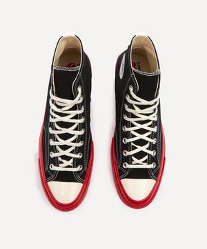 Comme des Garçons Play - x Converse 70s Hi-Top Red Sole Canvas Trainers image number 2