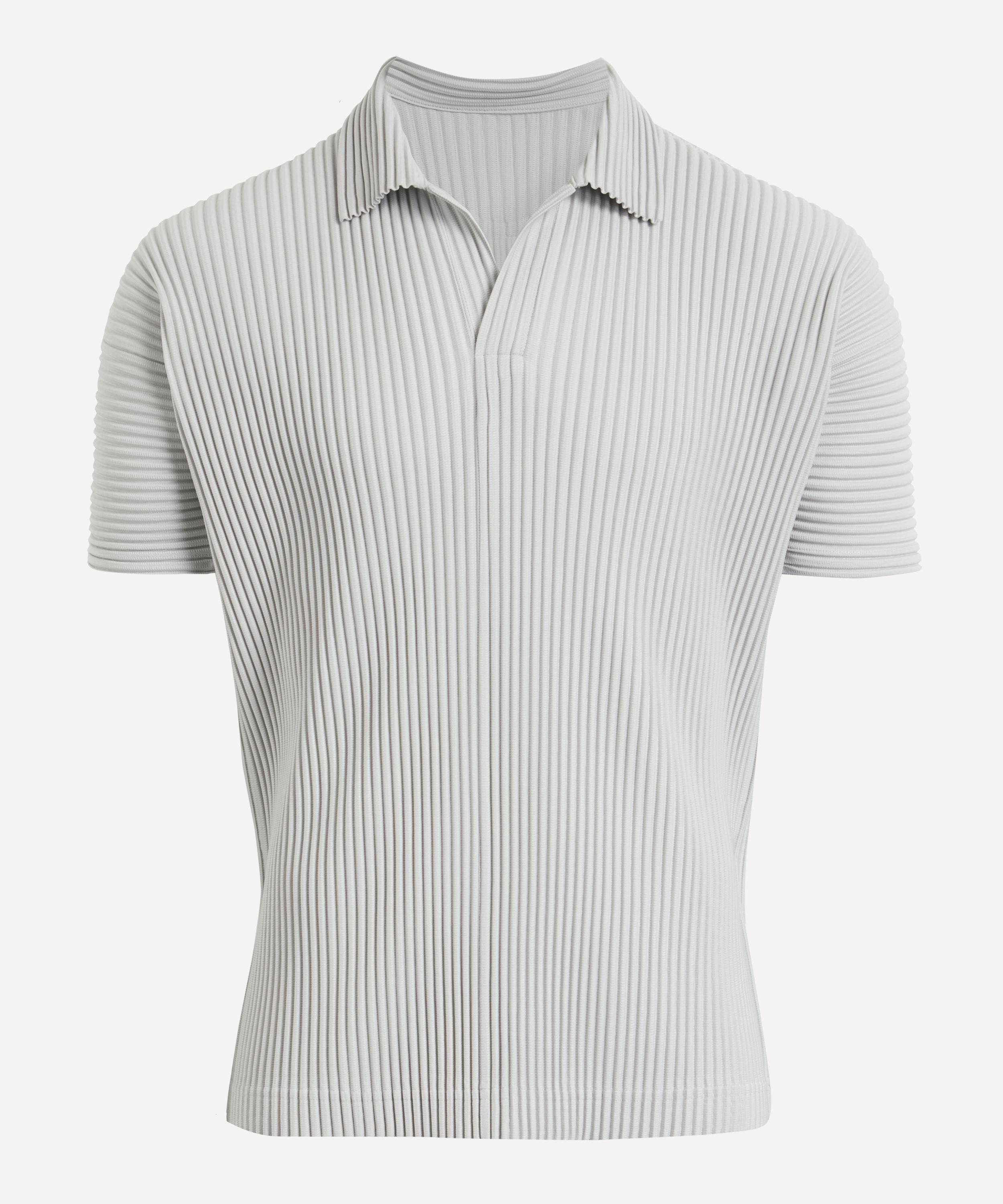 Homme Plissé Issey Miyake, Edge Shirt Shirt in Light Gray | Kasuri 11-Lt.Gray / 2