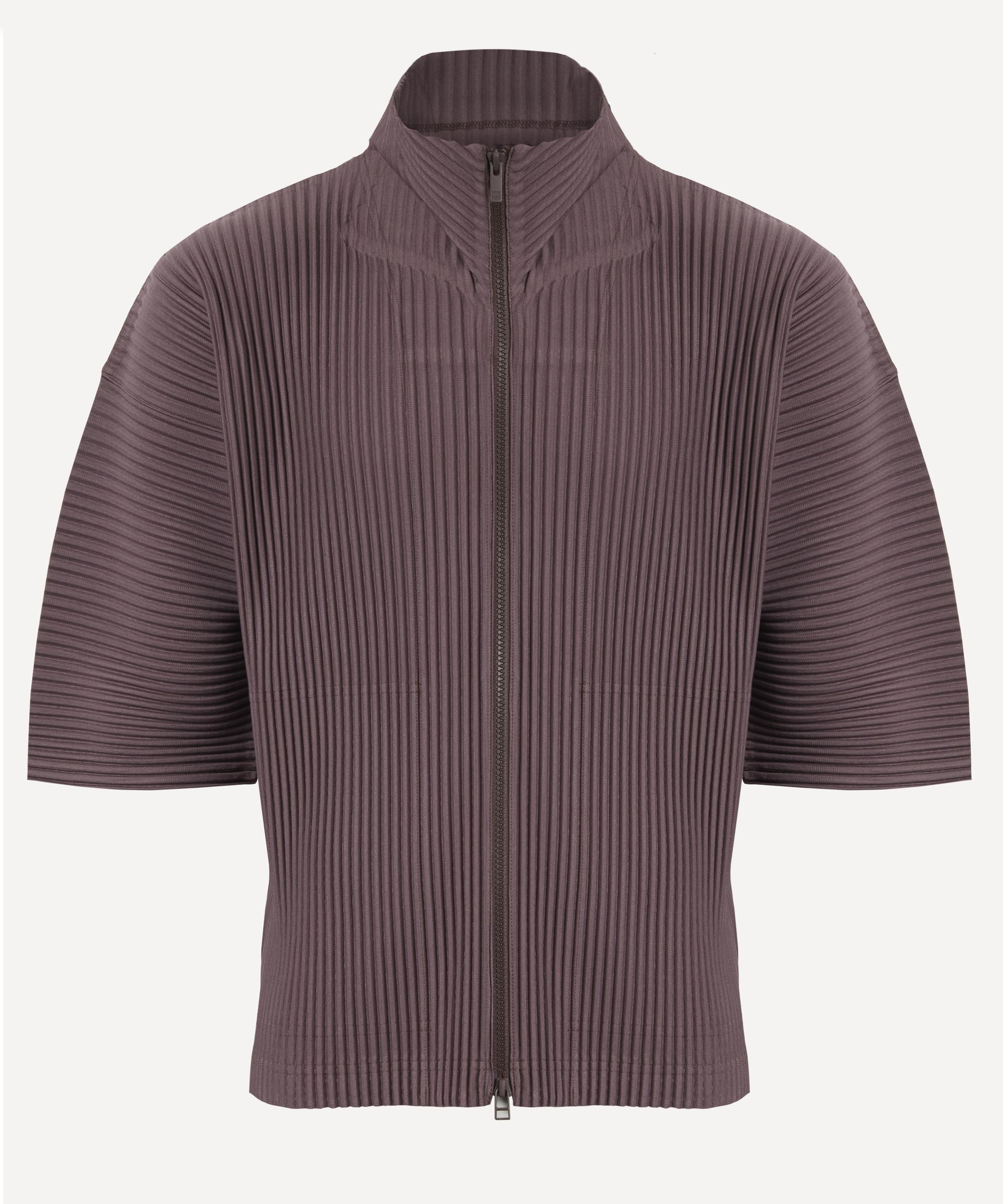 HOMME PLISSÉ ISSEY MIYAKE MC Mock Neck Short Sleeve Zip Top