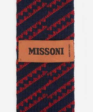 Missoni - Knitted Zig Zag Stripe Tie image number 3