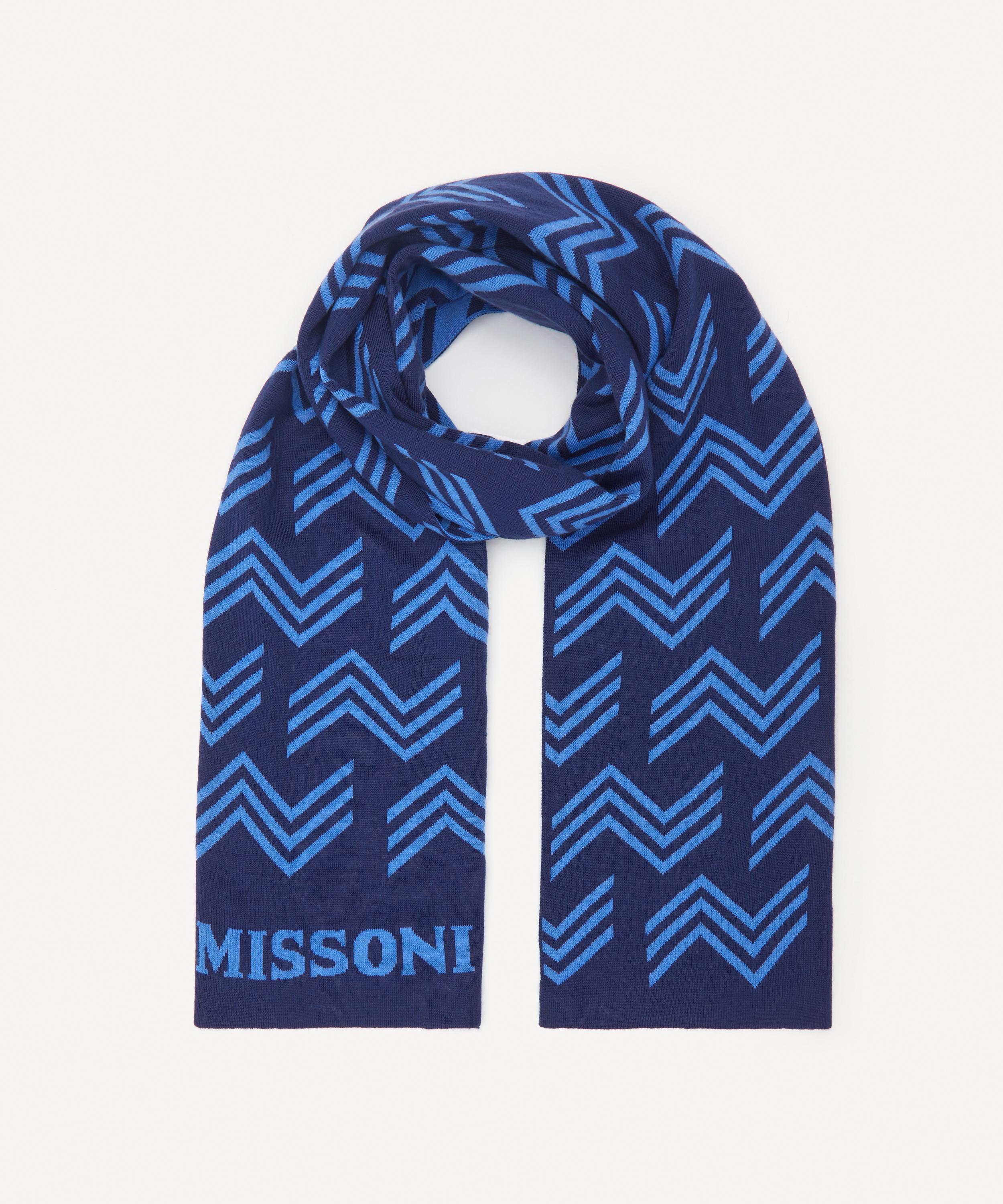 Missoni - Navy Zig Zag Scarf image number 0