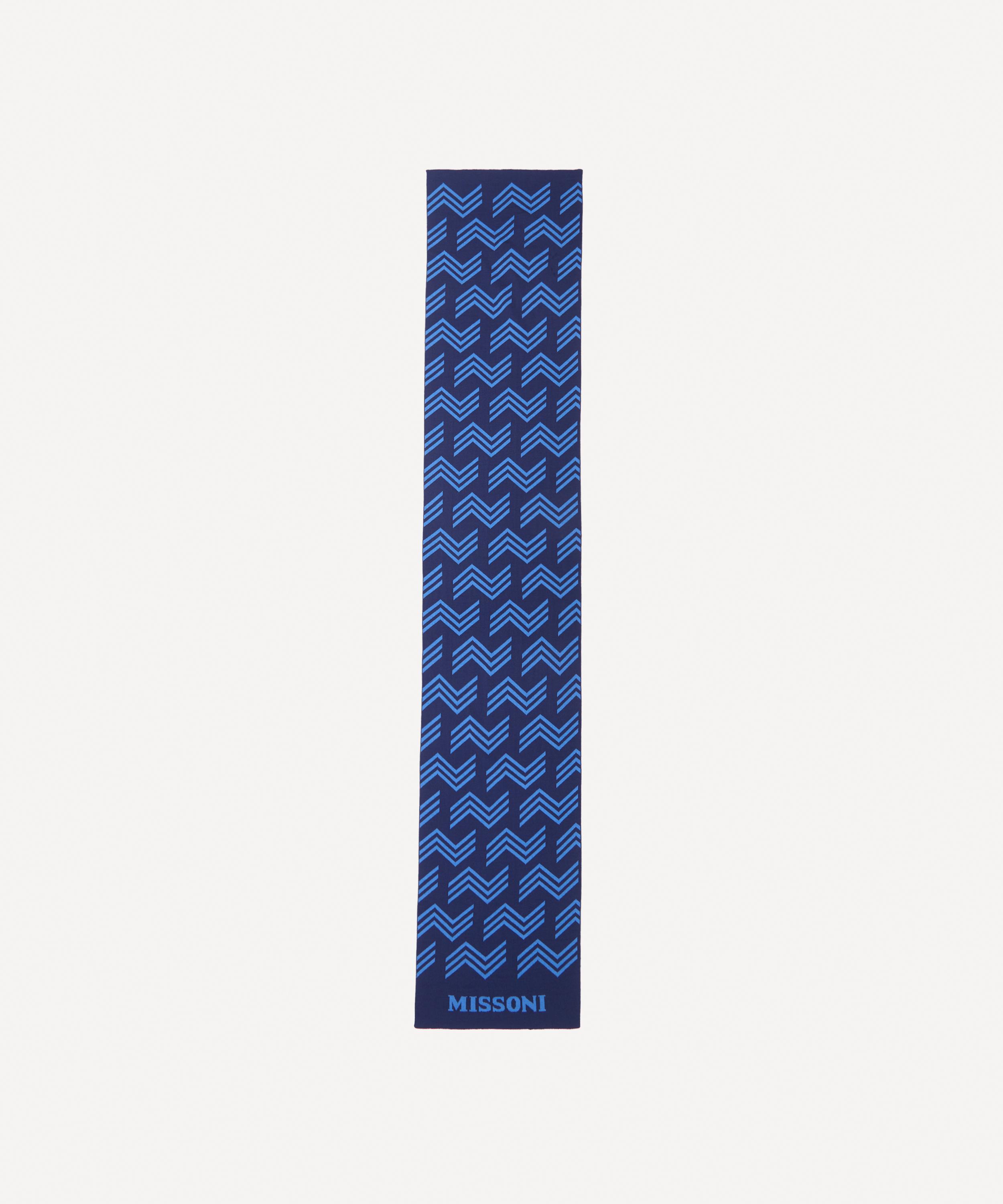 Missoni - Navy Zig Zag Scarf image number 1
