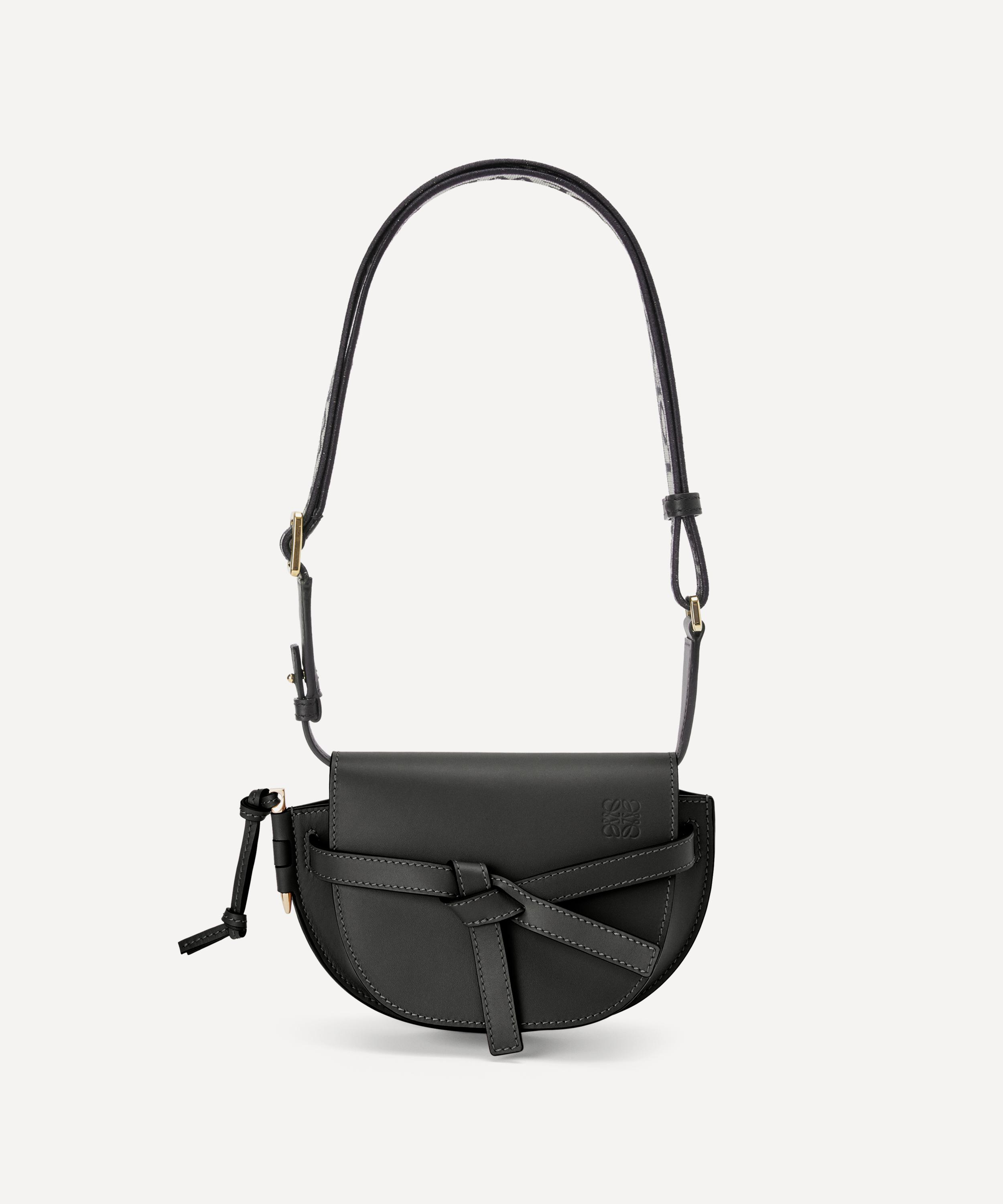 Loewe Gate Dual Small Leather and Jacquard Shoulder Bag