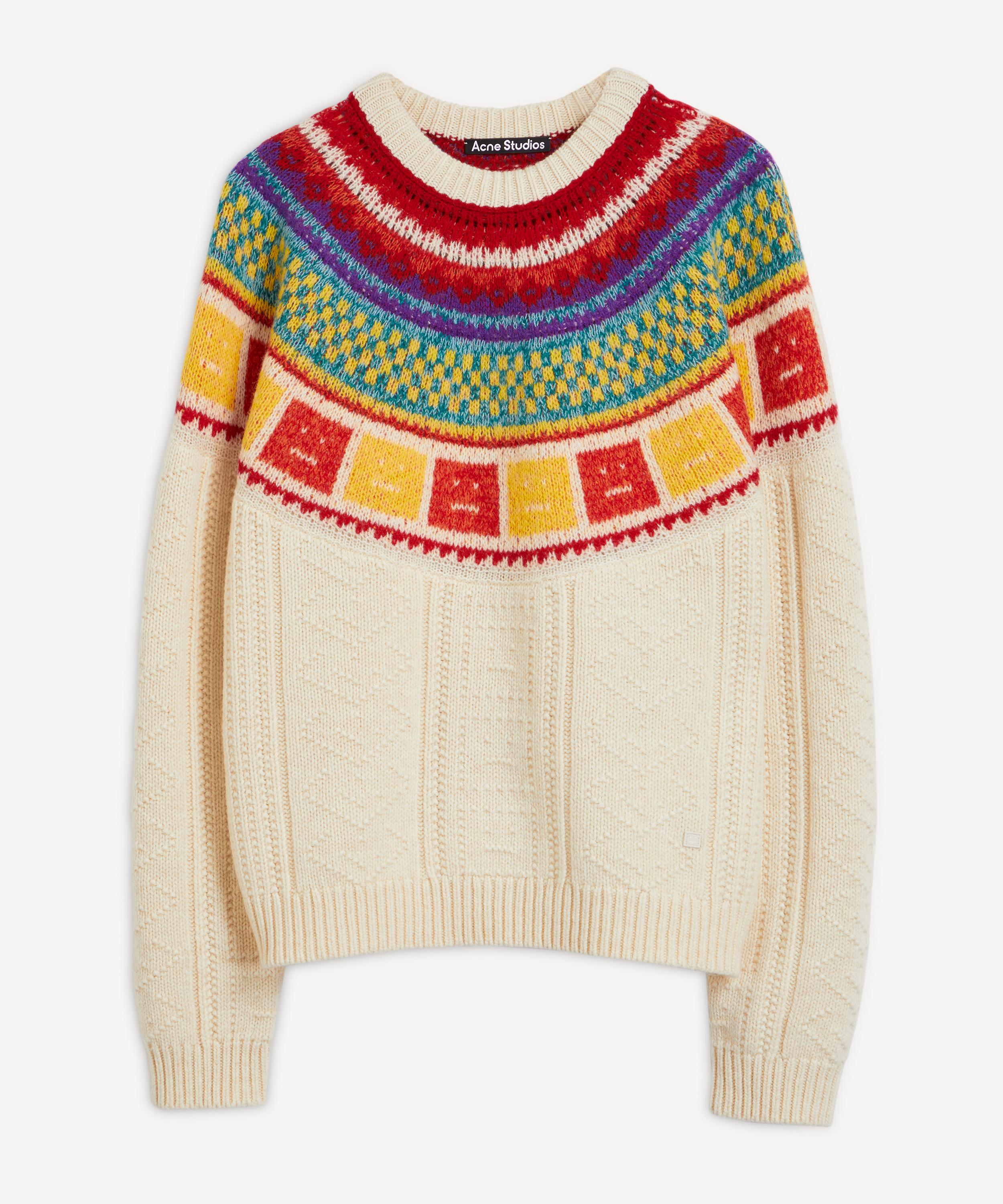 Acne Studios Fair-Isle Rainbow Intarsia Knitted Jumper | Liberty