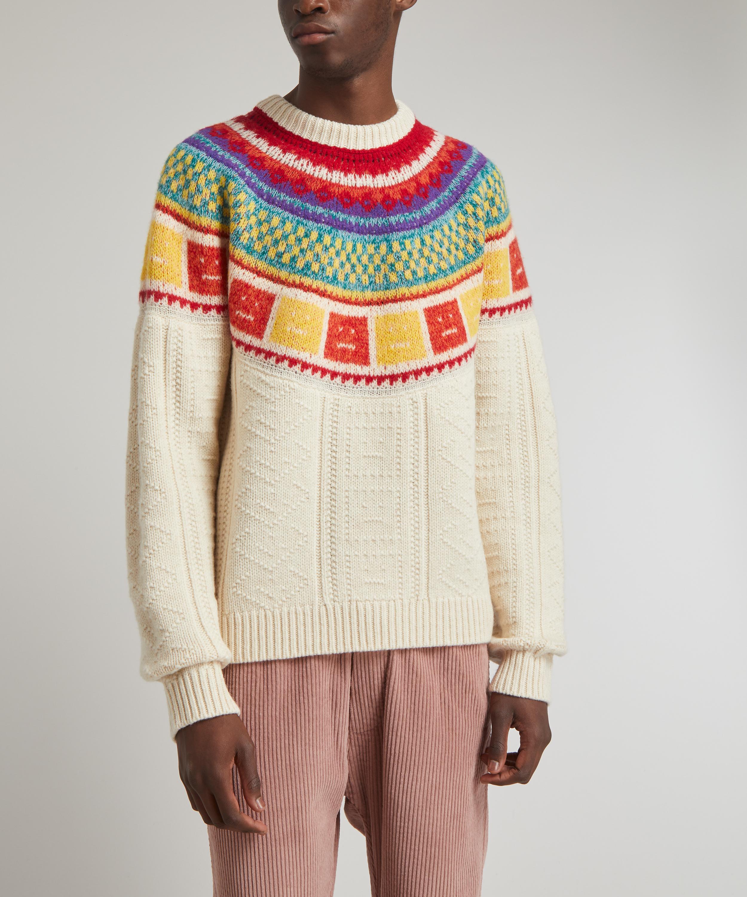 Acne Studios Fair-Isle Rainbow Intarsia Knitted Jumper | Liberty