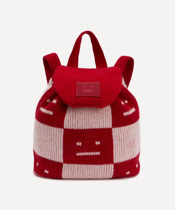 Acne Studios - Face Checked Wool-Jacquard Backpack image number null